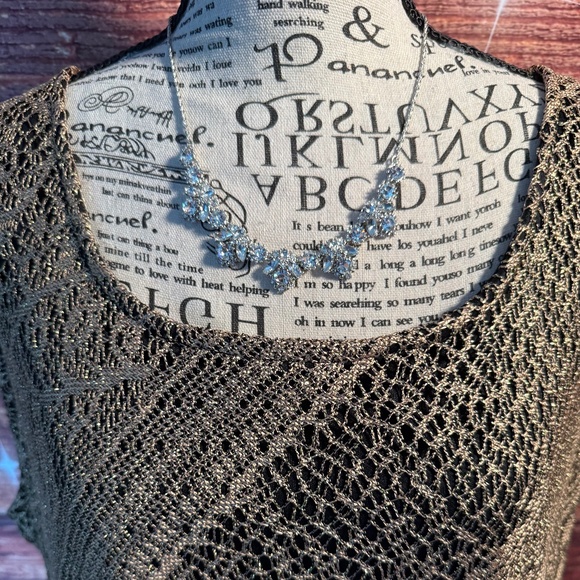 MSK Women Gold & Black Shimmering Lined Dress. Size XL - Picture 5 of 10